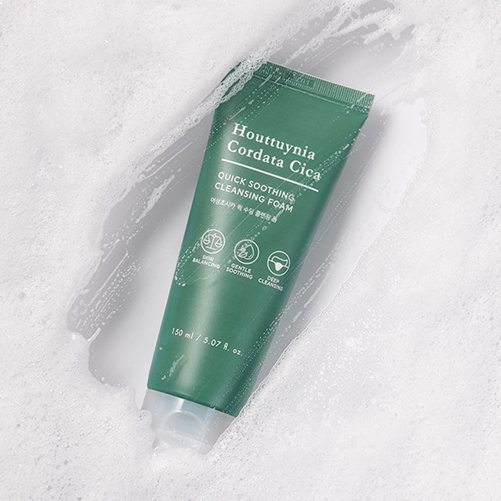 TONYMOLY Houttuynia Cica Quick Soothing Cleansing Foam Refreshing Facial Cleanser 150ml