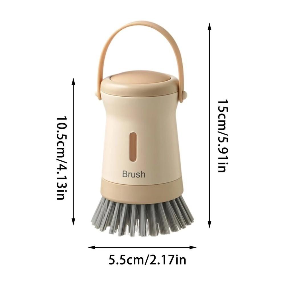 Ergonomic Press Dish Scrubber Non-Scratch Kitchen Scrub Brush Dish Brush  for Pots Cookware