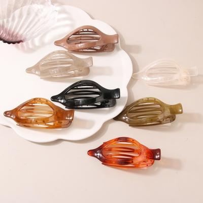 3Pcs Oval Flat Hair Clip Non Slip Strong Hold French Frosted Women Girls Long Thin Thick Duck Billed Claw Clamp Barrette Hair Accessories Birthday