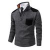 Autumn and Winter Tops Men's Stand-up Collar Thickened Sweater Knitted Sweater Pullover Plus Size Knitted Top Men's