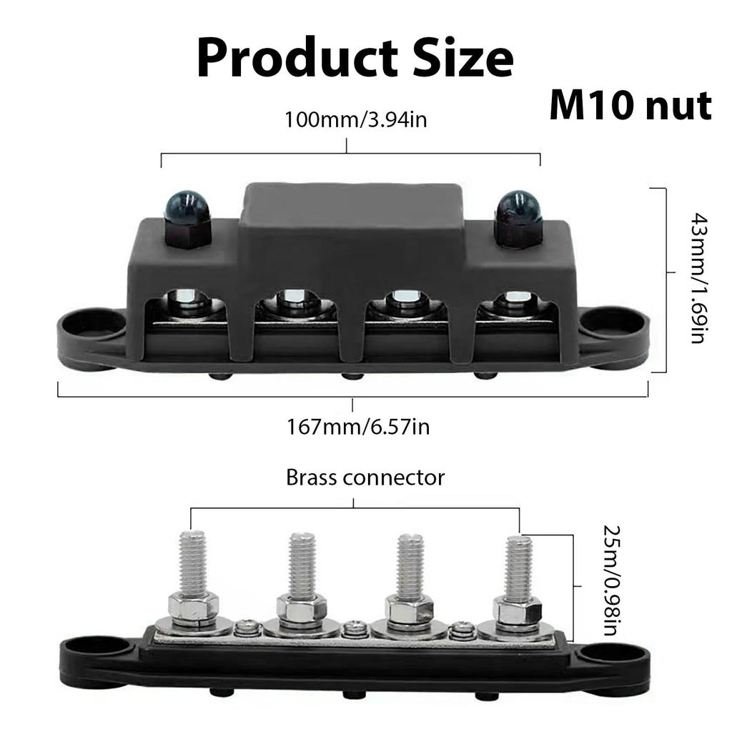 Busbar Terminal Blocks, Marine Distribution Blocks | Multifunctional Marine Terminal Stud Marine Distribution Block