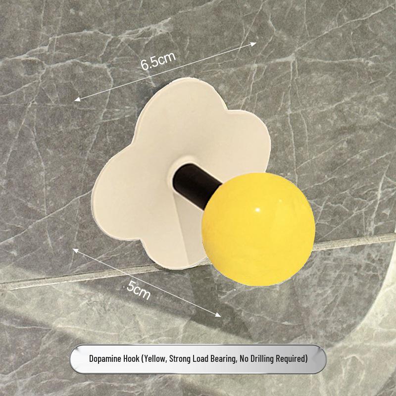 Dopamine Heavy-Duty No-Drill Adhesive Hook for Bathroom Doors and Walls