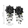 Beads Tassel Flower Earrings Temperament Women Jewelry Fashion Drop Earrings  Party