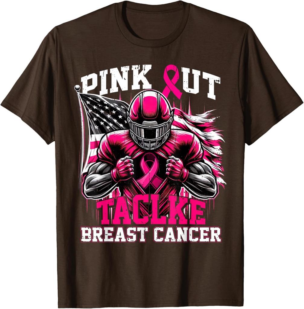 Awareness Design Football Tackle Design Ribbon Out Unisex T-Shirt