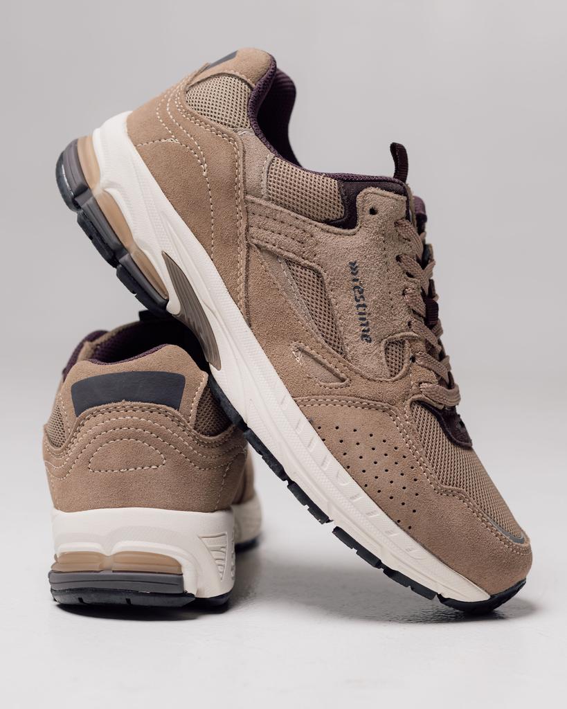 Herren-Sneaker Restime 24068 41 beige Textil Wildleder