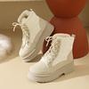 Fashion Snow Boots Women 2025 New Platform Lace-up Winter New Chinese Thickened Northeast Warm Booties