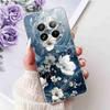 For Realme 12 Pro RMX3842 6.7" Summer Lotus Cute Cat Soft Silicone TPU Cover For Realme 12Pro+ 12Pro Plus RMX3840 Bumper Shell