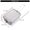 800ml/1200ml Portable Camping Lunch Box Folding Handle Metal Alloy Camping Bentos Container Rectangle Lunch Box