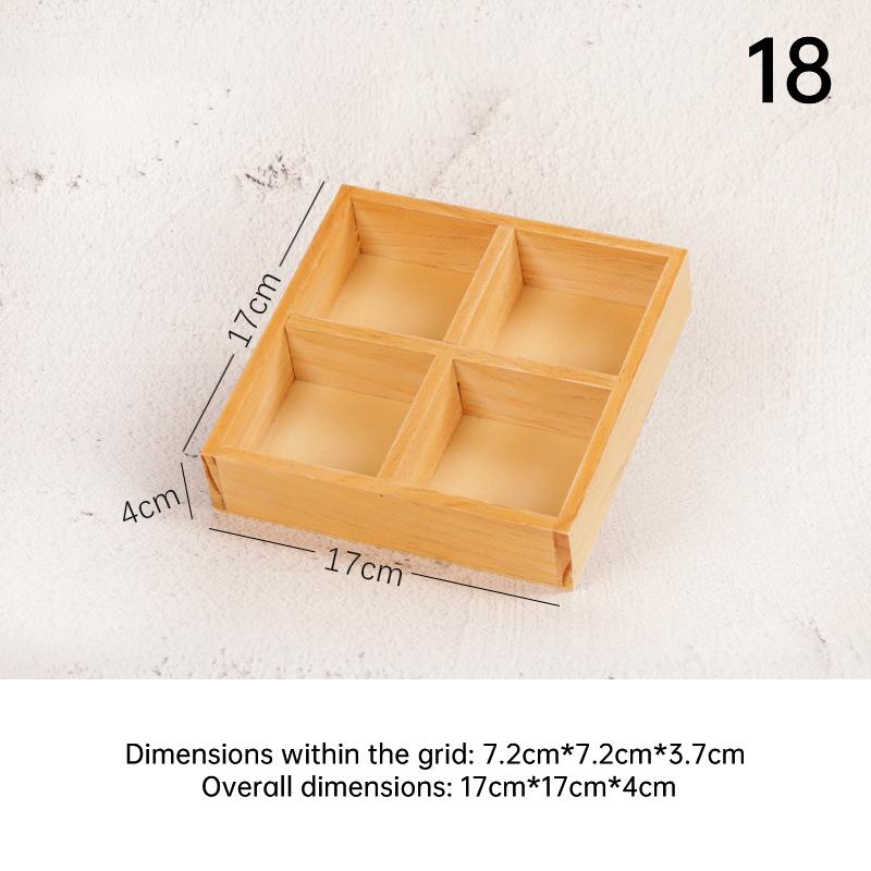 

Деревянный ящик для хранения, сервировочный поднос, многосекционный, разделенная тарелка для подачи еды для дома, ресторанов, суши, хот-пота, закусок