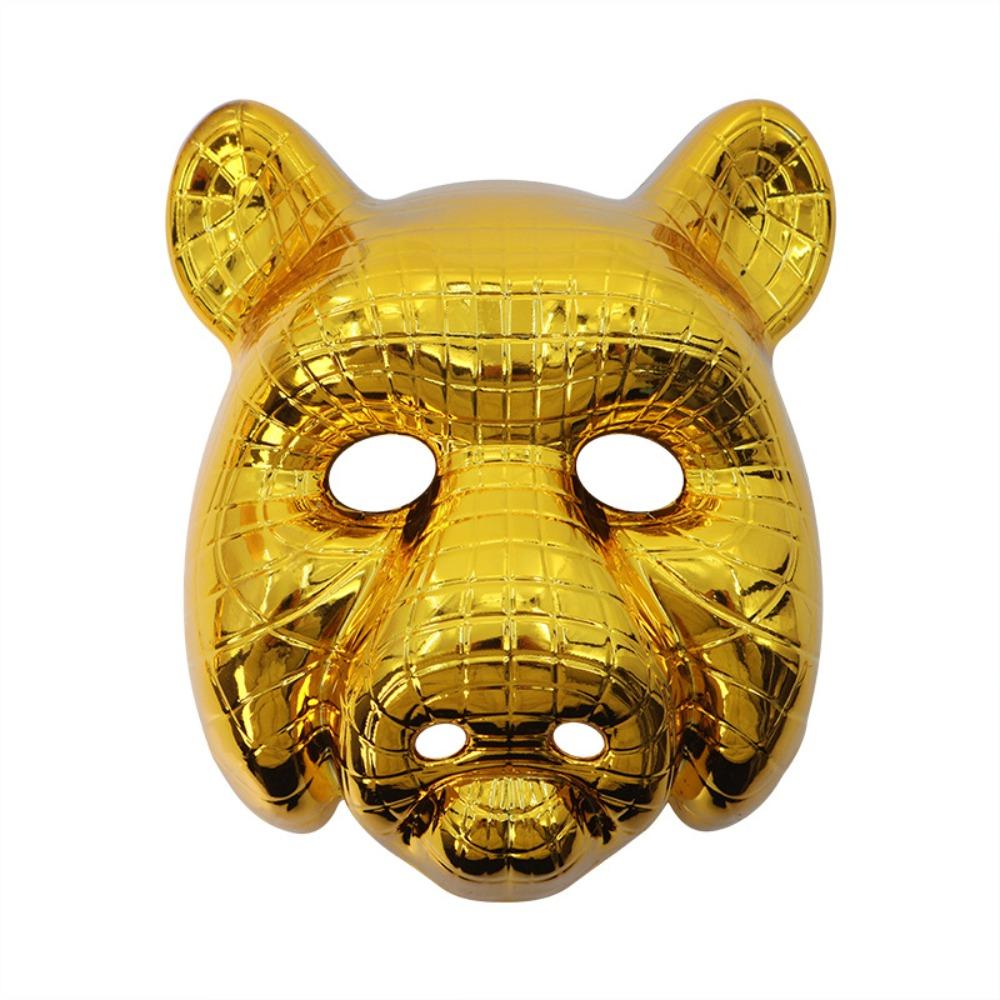 Golden Full Face Mask Plastic Animal Mask Creative Halloween Masks  Festival