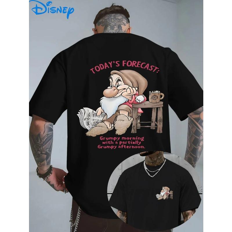 Men's Doberman Pinscher Print T-Shirt Pure Cotton and Breathable Streetwear Oversized Loose Casual Trendy Crew Neck Short Sleeve