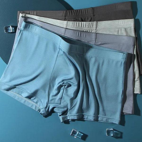 4pcs Men Underwear Modal Cotton Boxers Men's Print Soft Breathable Mid-waist Short Boxers