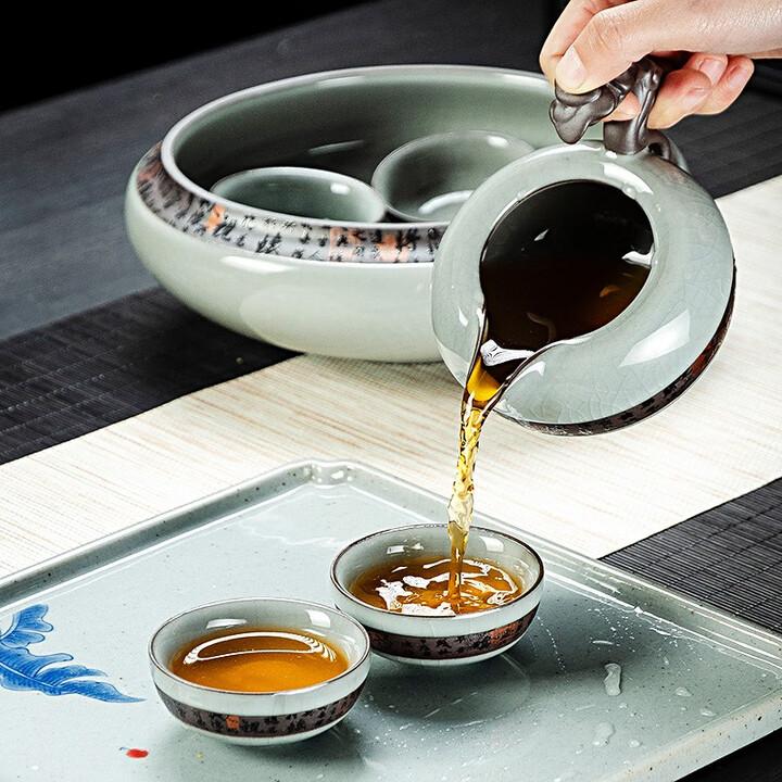 Exquisite Shape Tea Maker and Infuser Porcelain Chinese Gongfu Tea Set Ceramic Tea Cup