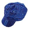 Retro Glitzer Bling Kostümhut Pailletten Verkleidungshut Barett Schiebermütze Achteckige Mütze Geburtstagsparty