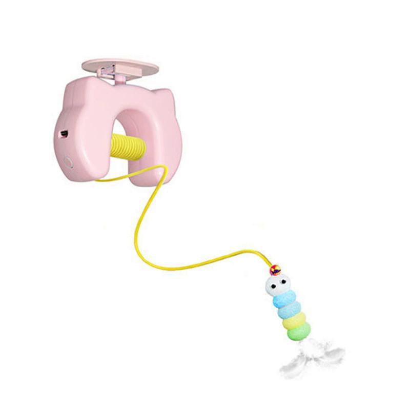 

Electric Hanging Cat Teaser Yo-Yo Toy: Automatic Self-Play Door Toy 9.3*9.1*4.8 рожевий