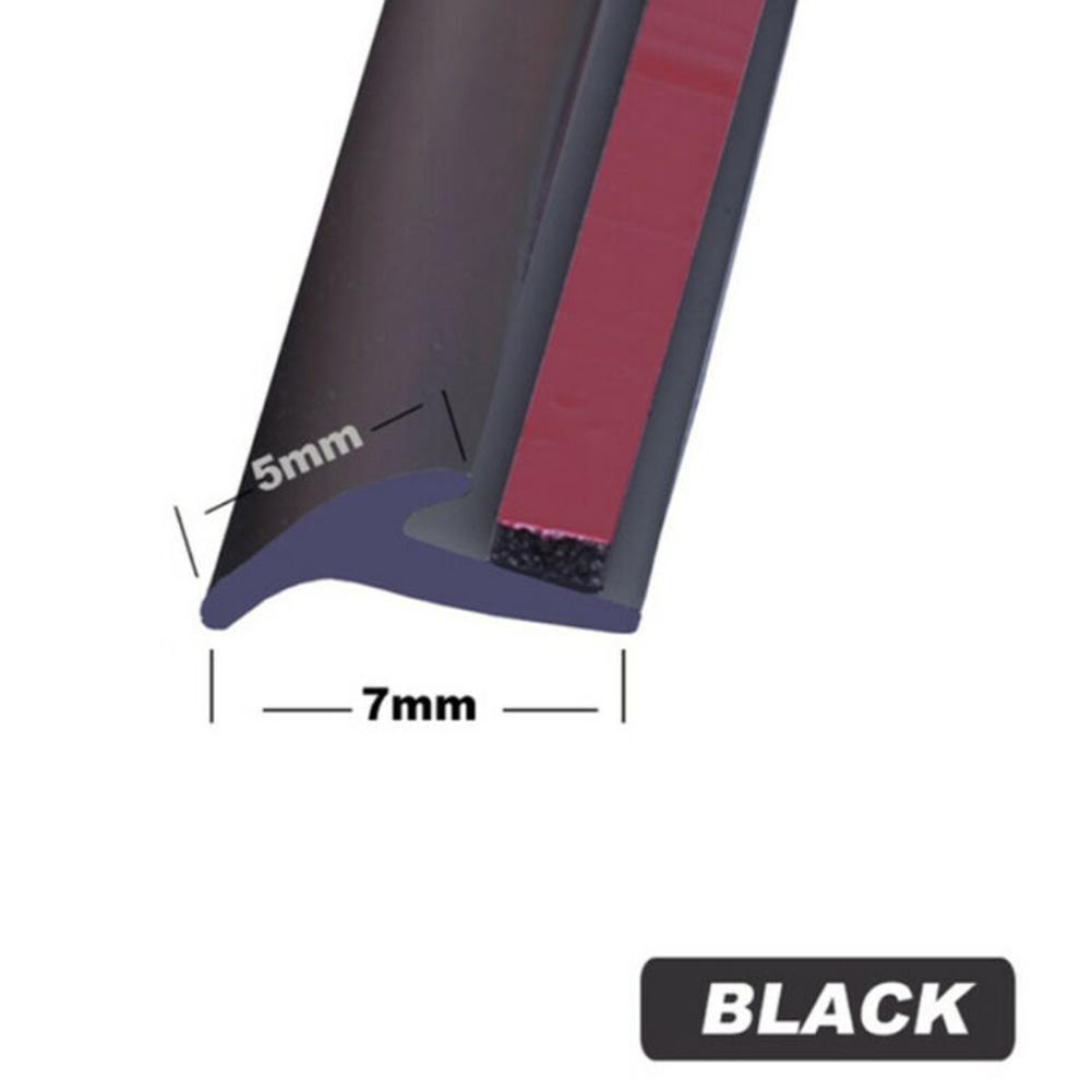 5M T-Typ Gummidichtungsstreifen Schwarz für Autokante Stoßstangenlippe Seitenschweller Schalldämmung Dichtungsschutz