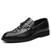 Luxury Italian Mens Oxford Shoes Fashion Plaid Print Genuine Leather Black White Lace Up Wedding Office Suit Dress Shoes For Men