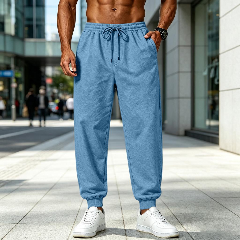 Men's Casual Drawstring Sweatpants for Jogging and Lounging