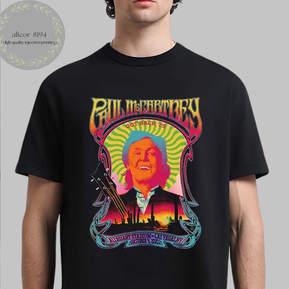 Футболка унисекс Paul McCartney Got Back 2025 Las Vegas Event Tee в Allegiant Stadium L