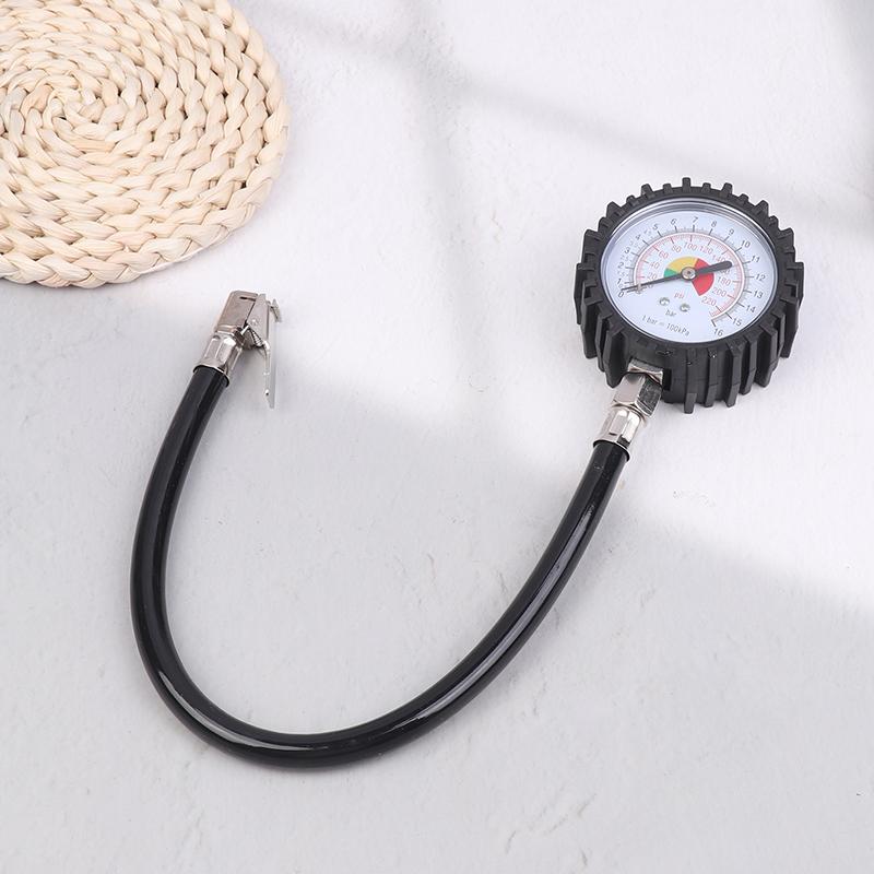Multi-function Tire Pressure Monitor Tester Car Motorcycle Tire Pressure Gauge Air Compressor Dial Gauge Inflator Pump Tool