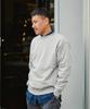 GORDON MILLER Men's Sponsor Print Sweatshirt, 12.7 oz. Crew Neck, Size M, Heather Gray, 1745171