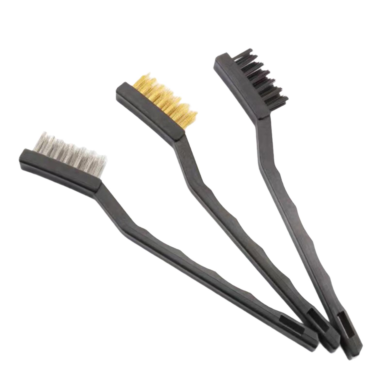 

3Pcs Wire Brush Set for Cleaning,complete Cleaning Kit,Mini Wire Brush,Scratch Brushes for Rust чорний