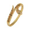 European and American Colored Zircon Exaggerated Snake-shaped Retro Bracelet for Women