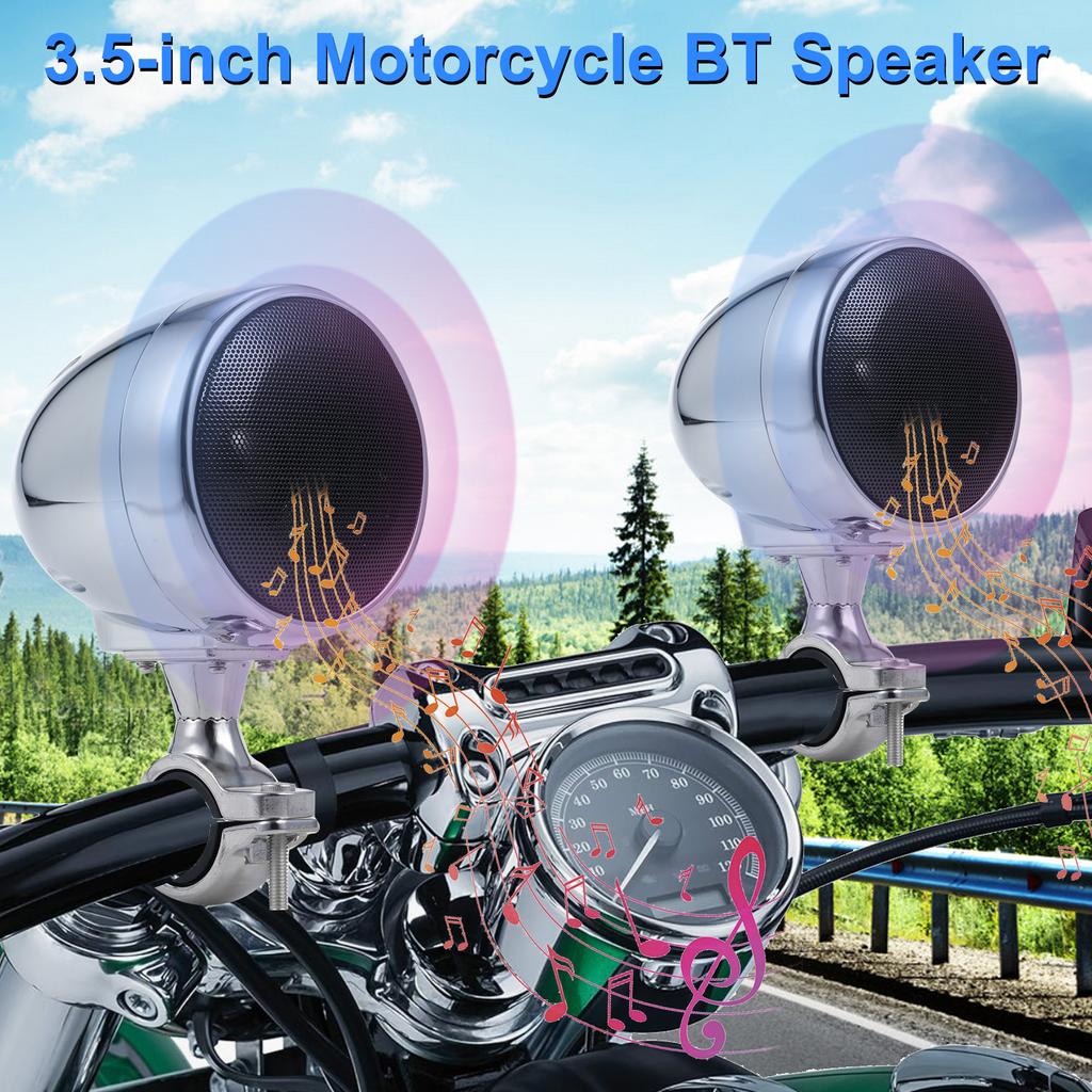 SPK350 3.5-inch Waterproof BT Motorcycle Speaker with Dual 15W Speakers, 300W Peak Power, with