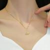 Nieuwe Prachtige Volledig Kristallen Roze Zwaan Hanger Ketting voor Vrouwen Luxe Goudkleurig Roestvrij Staal Kraag Korea Sieraden Kleurvast