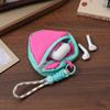 Fashion Colorful Love Heart Storage Bag Zipper Anti Loss Earphone Bag Backpack Pendant