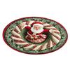 Christmas 3D Rug Optical Illusion Santa Claus Round Floor Mat Non-Slip Xmas