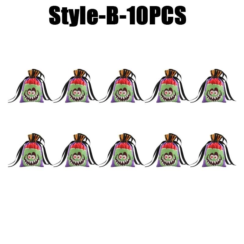 Bulk Halloween Candy Bags Pumpkin Drawstring Snack Bags Small Trick or Treat Favors for Kids Classroom Party Supplies