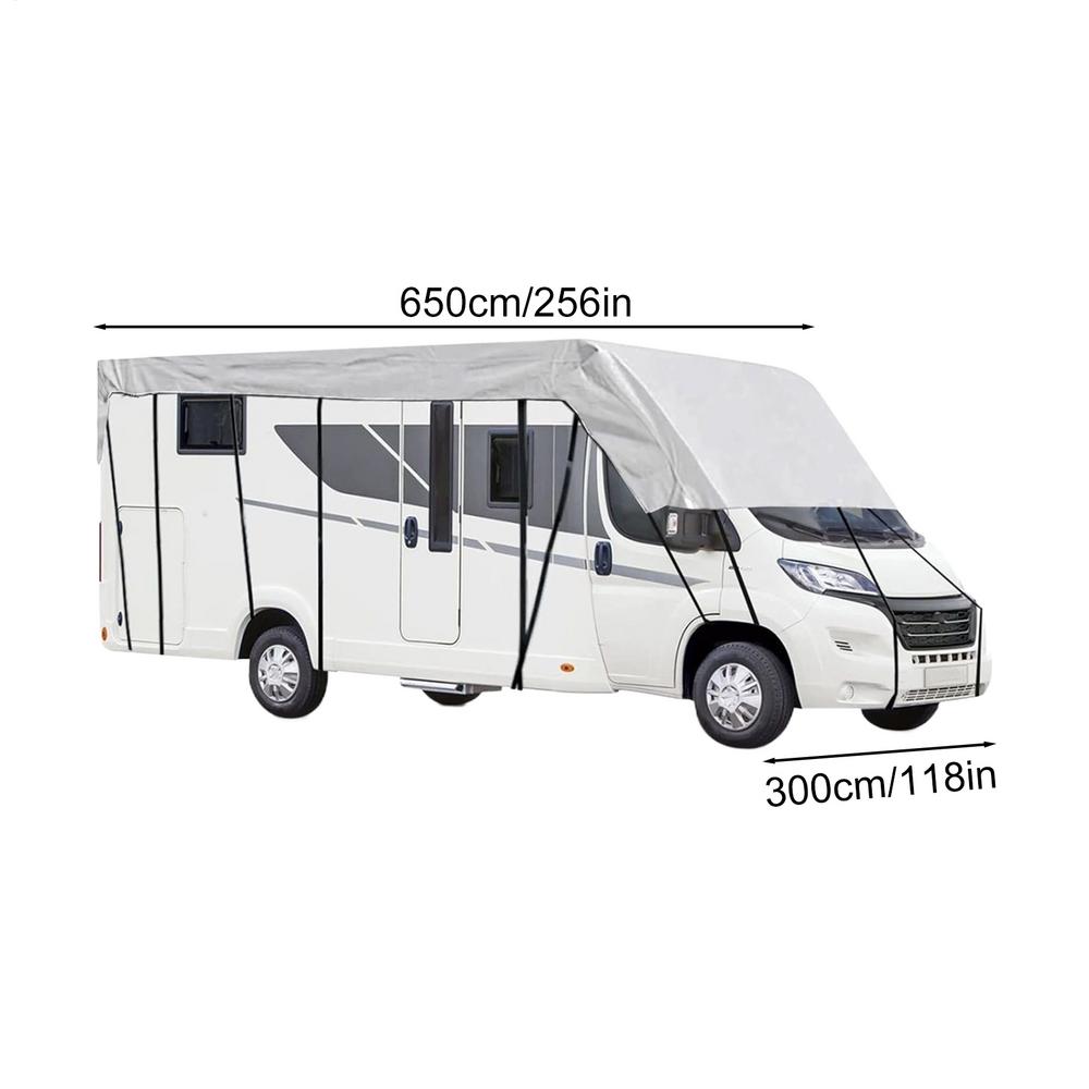RV Caravan Camping Roof Protective Cover 210D Waterproof Dustproof Canvas UV Protection Sunshade Sunproof RV Canopy Cover