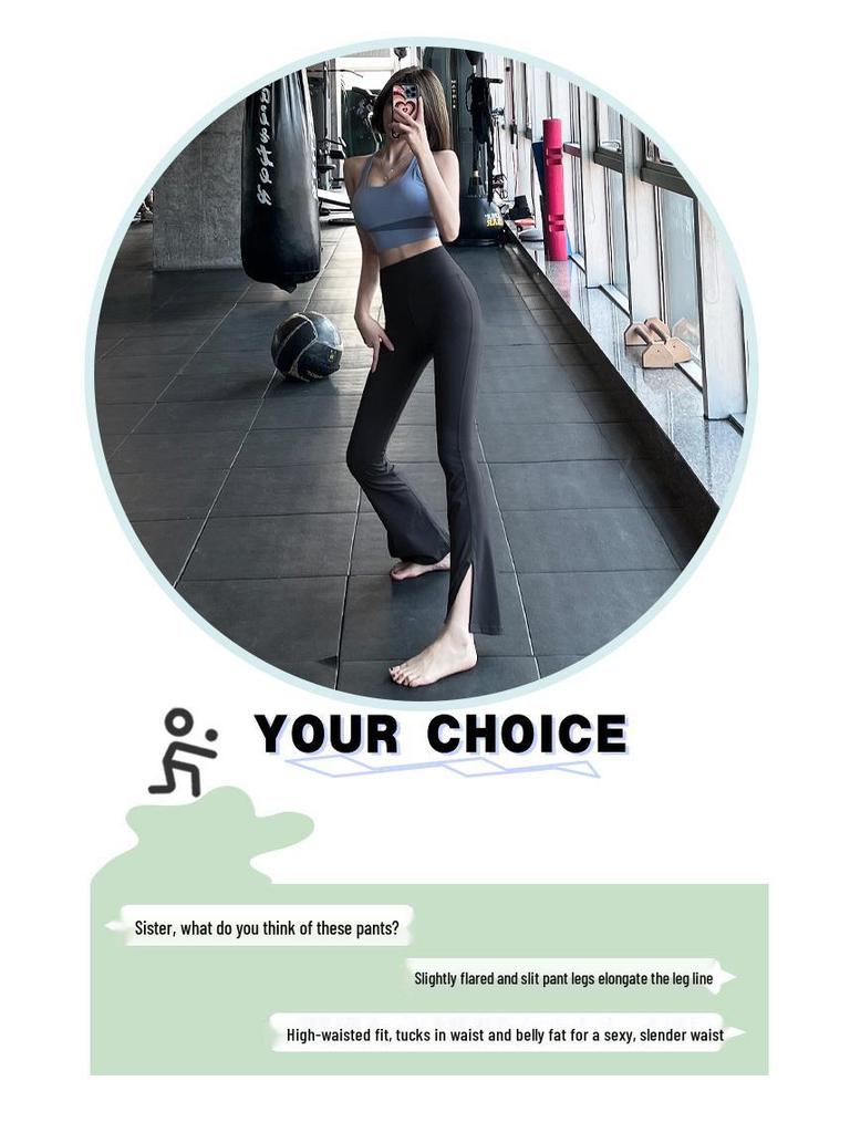 High-Waisted Hip-Lifting Flared Yoga Pants for Running & Training