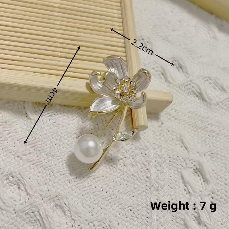 High-End Tulpen Strass Brosche und Schalspange