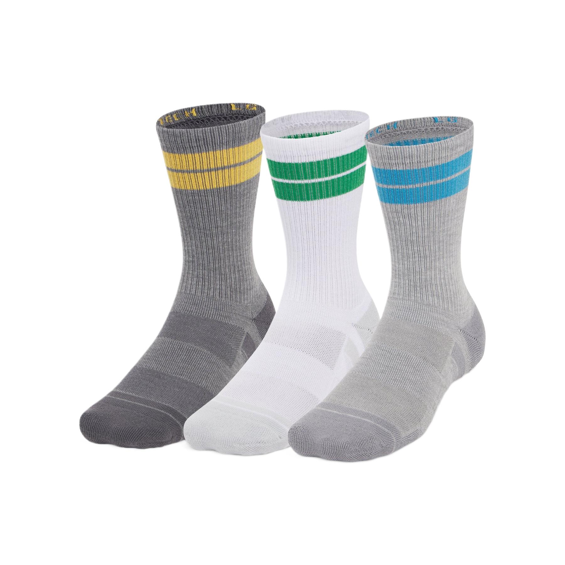 Носки Under Armour с манжетой Унисекс 3 пары Серые 1379515-035 L