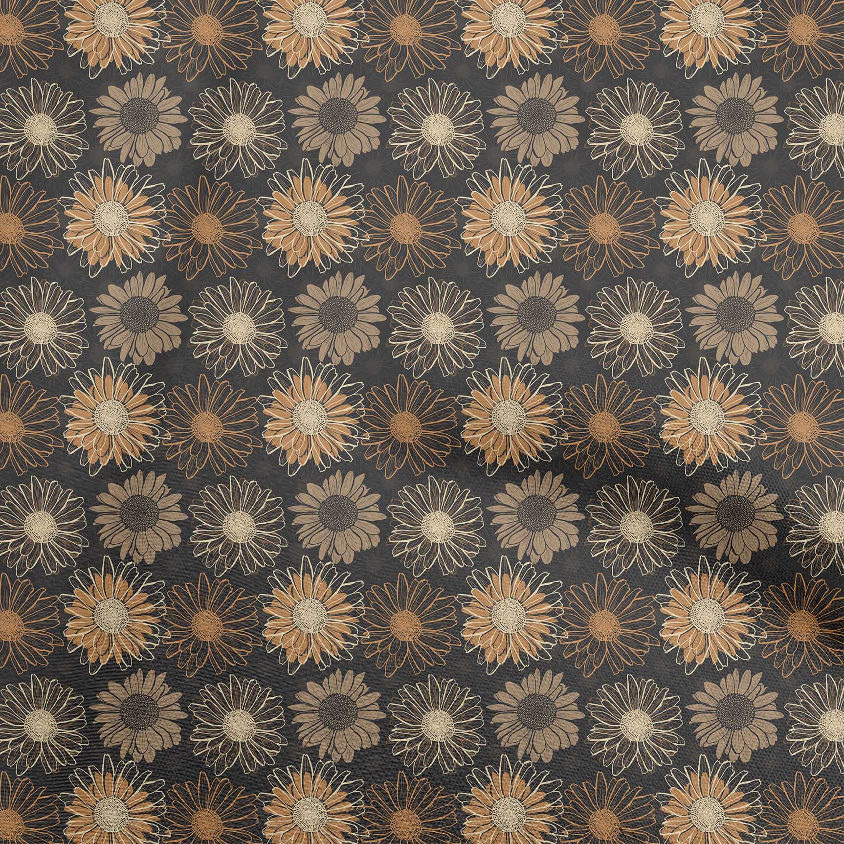 

oneOone Cotton Flex Medium Blue Fabric Тканина з квітковим малюнком для пошиття друкованої тканини для рукоділля у дворі 40 дюймів 42 Inch Wide - Viscose Chiffon жовтий