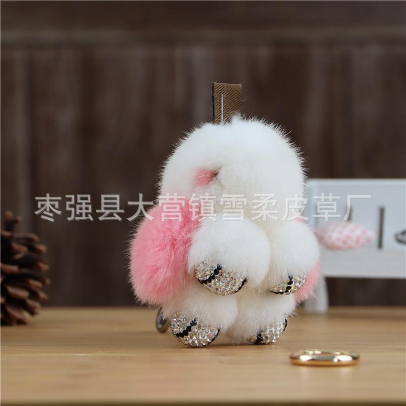 Mink Hair Bunny Mini Cute Fur Cute Rabbit Plush Jewelry Bag Keychain Pendant Mobile Phone Pendant