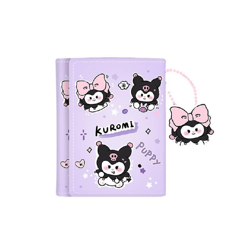 Stylish Anime Cartoon Print Wallet Mini Card Holder Easy Snap Closure Gender-neutral