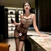Sexy Open Crotch Onesie Lingerie Black Stockings Free Uniform Seduction Lace Hot Passion