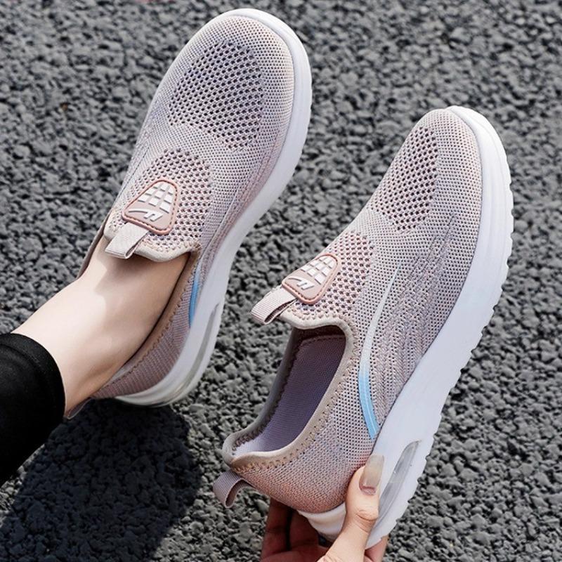 One-pedal Breathable Mesh Sports Shoes Medium and Old Casual and Comfortable Versatile Mother Shoes Are Not Stuffy Women's Single Shoes