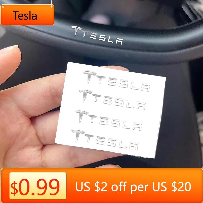 Autoaufkleber Tesla 3D Metall Auto Kreative Aufkleber Wasserdicht Schmutzabweisend Aufkleber Für Tesla Model 3 Model S X Model Y Roadster Spac