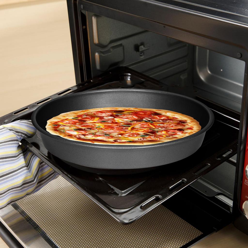 Pizza Pan Pizza Baking Pan Black Baking Sheets for Oven Nonstick Round Pizza Tray 8 inch Bakeware Carbon Steel Sheet Pans for Cooking Multifunction