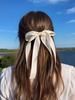 Korean Ballet Style Ribbon Bow Hair Clip with Tassels - Large Double Layer Duckbill Clip Headwear for Girls.