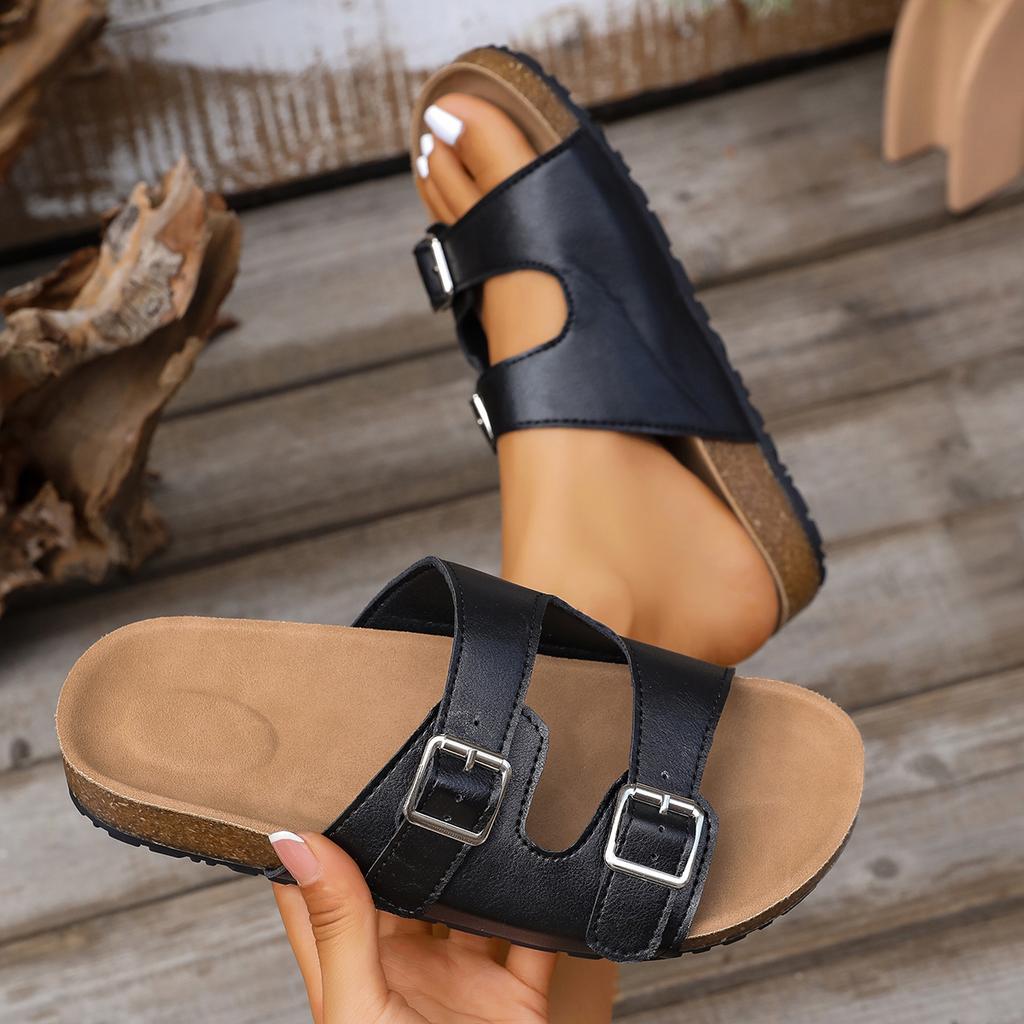 2025New Women's Slippers Soft Wood Slippers Women's Style Beach Sandals Trendy Water Sponge Slippers for Students Spring Summer