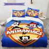 Animaniacs Set cu model cuvertură de pat Decorare casă Cadou (1 * husă de pilotă + 2 * fețe de pernă fără miez)