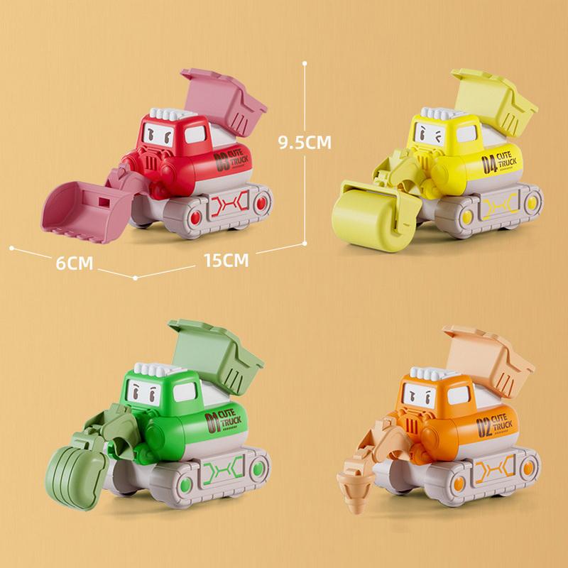 Mini Excavators Fun Construction Car Toys Educational Children Cognitive Interactive Puzzle Toys Creative Excavator Toys