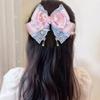 Elegant Bows Hair Clip With Lace And Satins Ribbon For Women And Girls Perfect For Daily Wear Or Special Occasion
