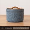 Ceramic Marble Stewed Pot Water-proof Stewed Pot with Cover Ceramic Steamed Egg Bowl Egg Soup Stewed Pot with Wood Grain Cover