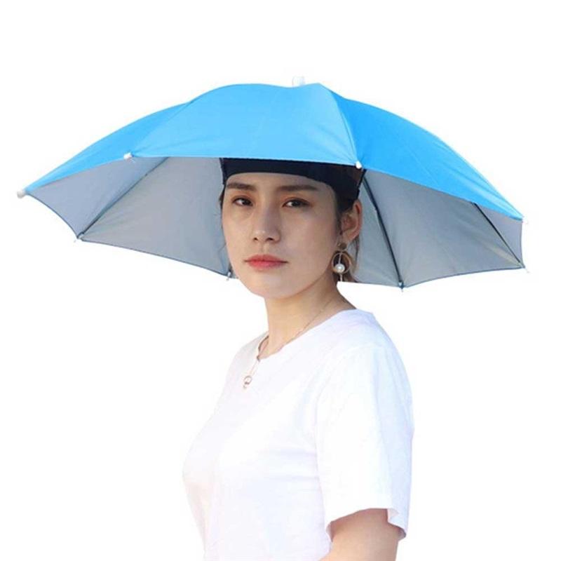 Foldable Outdoor Umbrella Hat Women Men Fishing Headwear Sun Cap Camping Fishing Headwear Cap Beach Head Hats